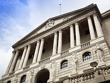 Bank of England - architecture landmark of London, UK.