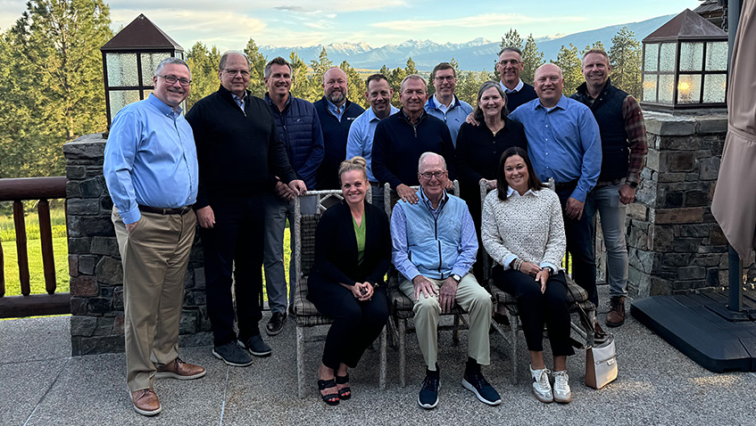 Terry with MMA President Bill Jeatran, MMA's Northwest Region executive team, and Managing Directors.